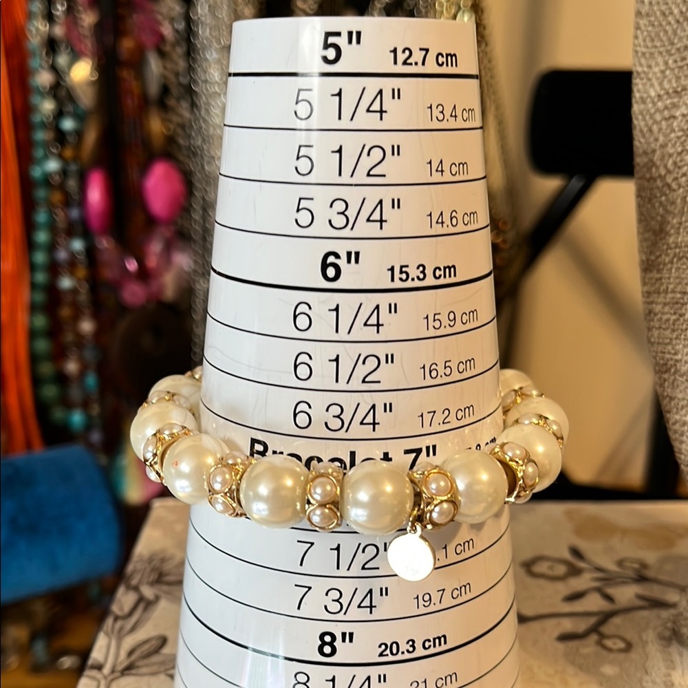 Charter Club Elegant Gold Tone Pearl Bracelet - Picture 6 of 6
